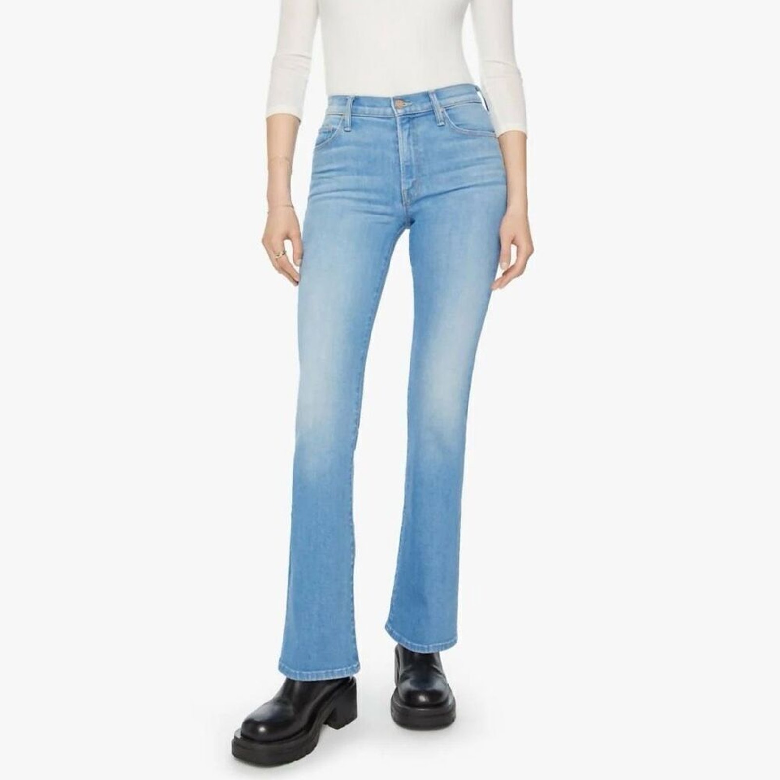 Nwt! Mother The Outsider Sneak Wide Leg Jean In Going Dutch Size 31
